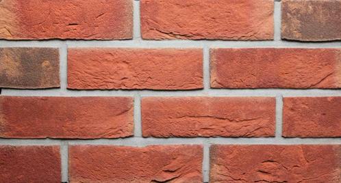 art 6945 DIKFORMAAT handvorm rood nuance gevelstenen, Doe-het-zelf en Verbouw, Metselstenen, Bakstenen, Nieuw