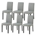 Eetkamerstoel set van 6 Hamburg eetkamerstoelen lichtgrijs e, Huis en Inrichting, Stoelen, Verzenden, Nieuw
