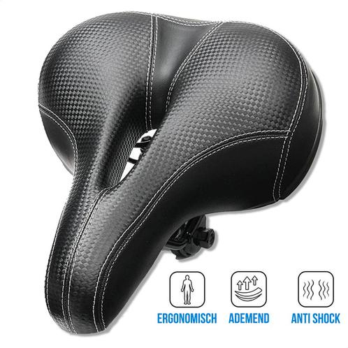 Strex Fietszadel Unisex Extra Comfortabel - Incl. Zadelhoes, Fietsen en Brommers, Fietsaccessoires | Overige Fietsaccessoires