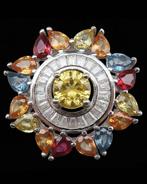 Zilver, Ring Soleil Royal met multicolore saffieren: Kans