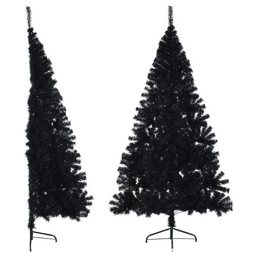 Halve Kunstkerstboom 240cm Zwart | Retourdeal | 35% Korting, Huis en Inrichting, Woonaccessoires | Kunstplanten en Kunstbloemen