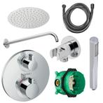 Hansgrohe Ecostat Regendoucheset Inbouw Wanduitloop met, Ophalen of Verzenden, Nieuw, Chroom, Kraan