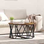 vidaXL Salontafel Gerookt eiken 80 x 80 x 42 cm, Verzenden, Rond, Nieuw, 50 tot 100 cm