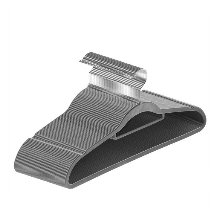 Fluwelen Kleerhangers / Kledinghanger - 50 Stuks - Grijs - A, Kleding | Dames, Kledinghangers, Nieuw, Verzenden
