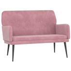 Roze Fluweel Bankje - Stijlvol & Comfortabel! Retourdeal,..., Ophalen of Verzenden, Nieuw