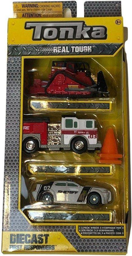 Tonka 3 pak Politiewagen, reddingsvoertuig en bulldozer van, Kinderen en Baby's, Speelgoed | Overig, Verzenden