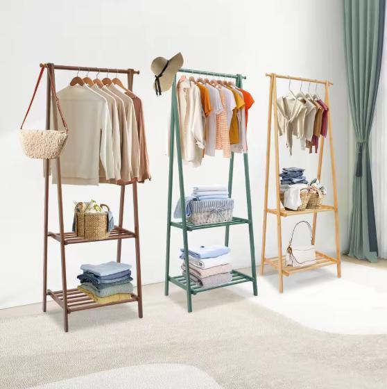Bamboe Kledingrek Opvouwbaar – Kapstok met Stang en Planken, Kleding | Dames, Kledingrekken, Nieuw, Verzenden