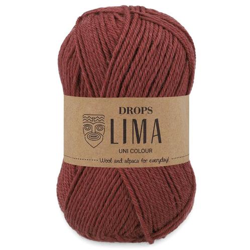 DROPS Lima Uni Colour - 9021 steenrood - Wol Garen, Hobby en Vrije tijd, Breien en Haken, Ophalen of Verzenden