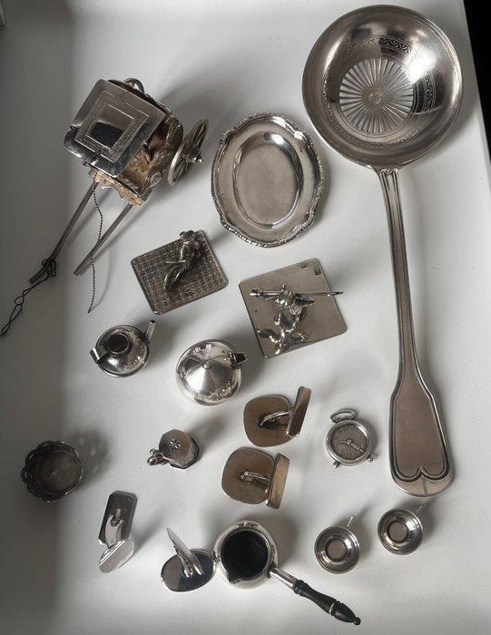 Miniatuur figuur - Lot divers miniatuur en antiek zilver -, Antiek en Kunst, Antiek | Goud en Zilver