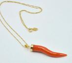 Bloedkoraal - Verguld, Zilver - Ketting met hanger -, Nieuw