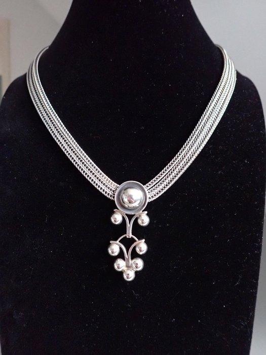 Zilver - Halsketting - Art Deco - Bauhaus, Antiek en Kunst, Kunst | Designobjecten