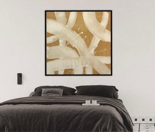 Stefanie Raus - Beige weiss 524 XXL, Antiek en Kunst, Kunst | Schilderijen | Modern