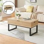 Salontafel Rauli eikenkleurig en zwart 100x50x47 cm [en.casa, Huis en Inrichting, Tafels | Salontafels, Verzenden, Nieuw