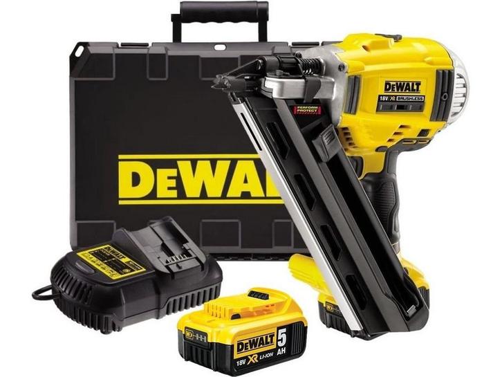 DeWalt DCN692P2 - 18V XR Accu Constructietacker - 5.0 Ah XR, Doe-het-zelf en Verbouw, Gereedschap | Overige machines, Zo goed als nieuw