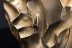 Vaas LIQUID 30cm hammer hamerslag effect goud - 44876, Huis en Inrichting, Woonaccessoires | Vazen, Ophalen of Verzenden, Nieuw