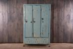Industrieel oude locker blauw | Oude vintage blauwe lockerk
