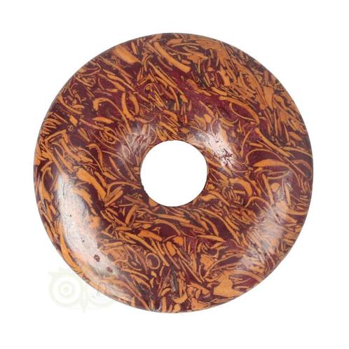 Coquina Jaspis edelstenen donut hanger Nr 4 - Ø4 cm, Sieraden, Tassen en Uiterlijk, Edelstenen, Nieuw, Verzenden
