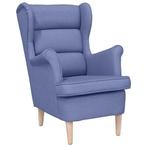 Fauteuil jeansblauw 74x84x100 | Retourdeal 47% Korting, Nieuw, Ophalen of Verzenden, 75 tot 100 cm, Hout