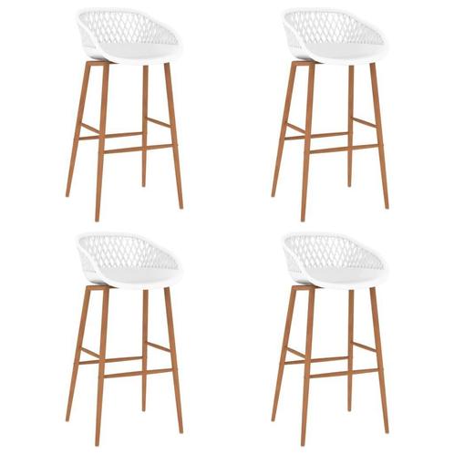 Witte Barkrukken (4 stuks) - Tweedekansje - 42% Korting!, Huis en Inrichting, Barkrukken, 90 cm of meer, 4 krukken, Nieuw, Ophalen of Verzenden