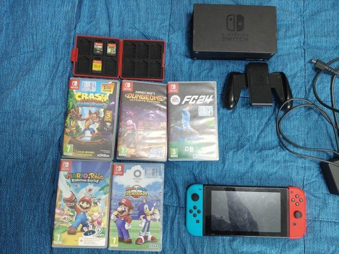 Nintendo - Switch - Videogameconsole + games, Spelcomputers en Games, Spelcomputers | Overige Accessoires