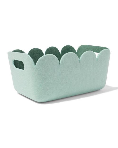 HEMA Mand 33x14cm vilt lichtgroen, Huis en Inrichting, Kasten | Overige, Nieuw, Verzenden