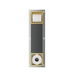 Inbouw toiletrolhouder-reserverolhouder mat goud zonder klep, Verzenden, Nieuw
