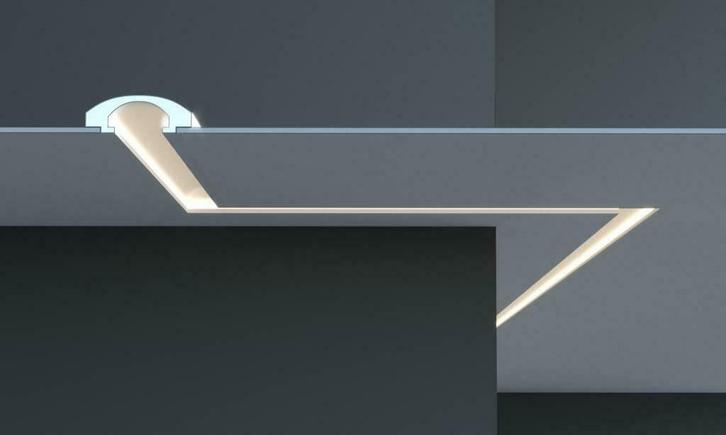 LED sierlijst voor indirecte verlichting XPS (165 x 60 mm), Huis en Inrichting, Lampen | Overige, Nieuw, Ophalen of Verzenden