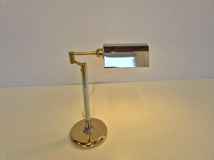 Bureaulamp - Messing, Chroom, Metaal, Antiek en Kunst, Curiosa en Brocante