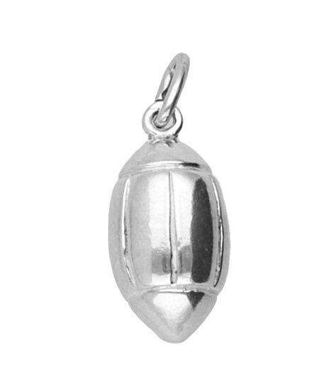 Zilveren Rugby bal massief kettinghanger, Sieraden, Tassen en Uiterlijk, Kettinghangers, Verzenden