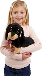 Animagic Waggles Knuffel Hond - Zwart - Interactieve Knuffel, Kinderen en Baby's, Speelgoed | Knuffels en Pluche, Ophalen of Verzenden