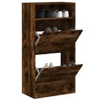 vidaXL Schoenenkast 60x34x116 cm bewerkt hout gerookt, Huis en Inrichting, Verzenden, Nieuw