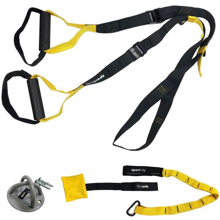 Sportbay® Suspension trainer PRO met 71% KORTING, Sport en Fitness, Fitnessmaterialen, Overige typen, Nieuw, Armen, Benen, Borst