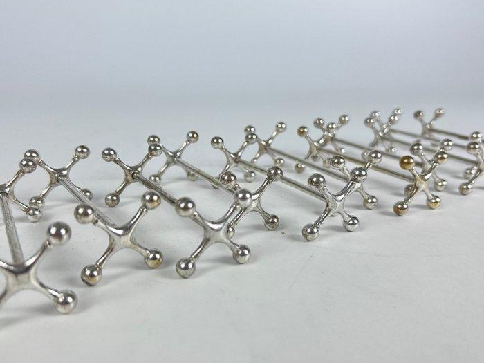 Messensteun (12) - Verzilverd - Meslegger, porte-couteau, Antiek en Kunst, Antiek | Meubels | Tafels