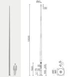 Kantelbare cameramast mast 10 meter hard geanodiseerd al..., Nieuw