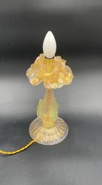 Lamp - Sublieme roos met bladgoud inleg - Bladgoud