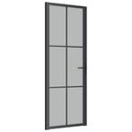 Binnendeur | 76x201,5cm | Mat ESG-Glas | Aluminium |, Doe-het-zelf en Verbouw, Nieuw, Minder dan 80 cm, 200 tot 215 cm, Binnendeur