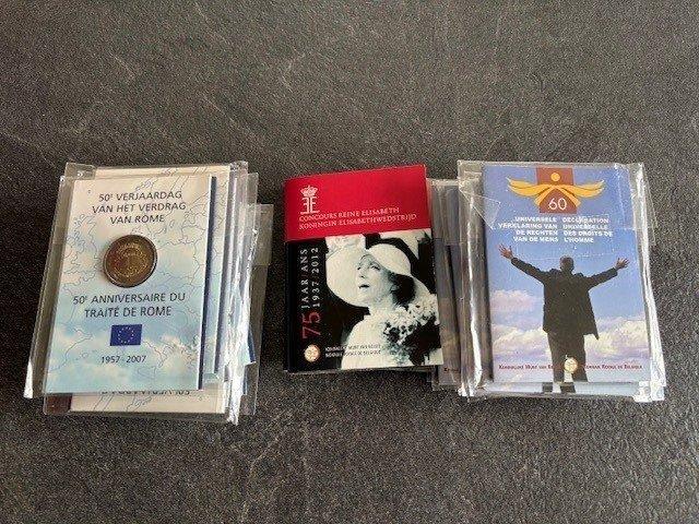 België. 2 Euro 2007/2012 (20 coincards) (Zonder, Postzegels en Munten, Munten | Europa | Euromunten