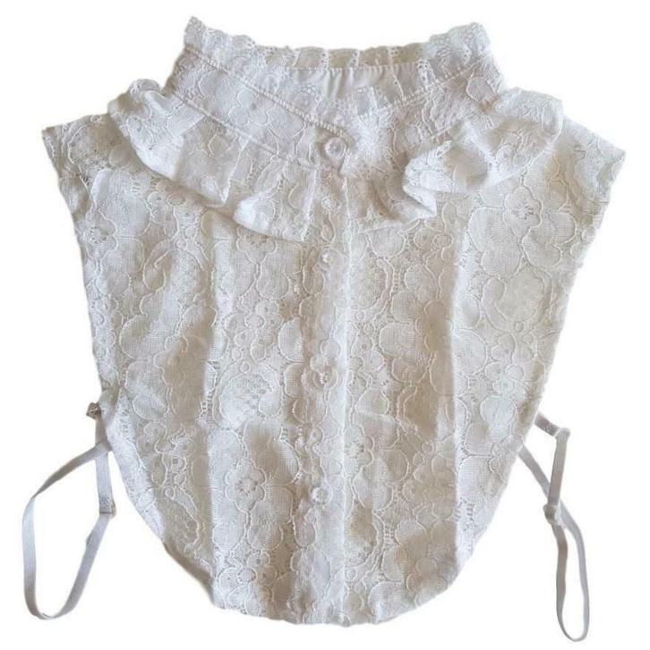 Los blouse kraagje - gebroken wit met kant, Kleding | Dames, Blouses en Tunieken, Wit, Nieuw, Maat 38/40 (M), Verzenden