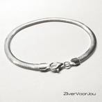 Zilveren vissengraat schakelarmband 925 Italy, Verzenden, Nieuw, Zilver