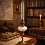 Petroleumlamp - Keramiek, Messing, Antiek en Kunst