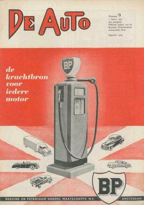 1951 De Auto magazine 9 46e Jaargang Nederlands, Boeken, Auto's | Folders en Tijdschriften, Gelezen, Algemeen, Verzenden