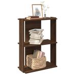 vidaXL Boekenkast 3-laags 60x30x80 cm bewerkt hout bruin, Huis en Inrichting, Kasten | Boekenkasten, Verzenden, Nieuw, Overige houtsoorten
