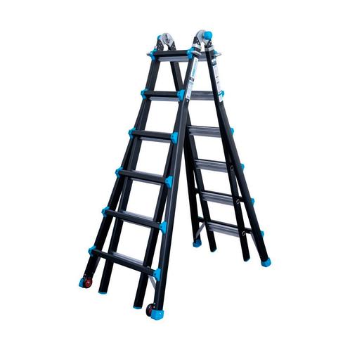 Vouwladder Eurostairs 4x6 - Professionele Kwaliteit, Doe-het-zelf en Verbouw, Ladders en Trappen, Ladder, Nieuw, Opvouwbaar of Inschuifbaar