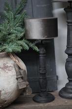 Velvet cilinder lampenkap Zinc taupe 24 cm, Nieuw, Ophalen of Verzenden