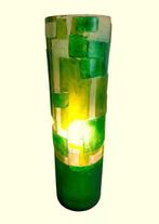 Lamp - Buisvormige lamp van hars met geometrische patronen –
