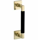 Deurgreep Bauhaus ebben vierkant rozet 182 mm messing antiek, Ophalen of Verzenden, Nieuw