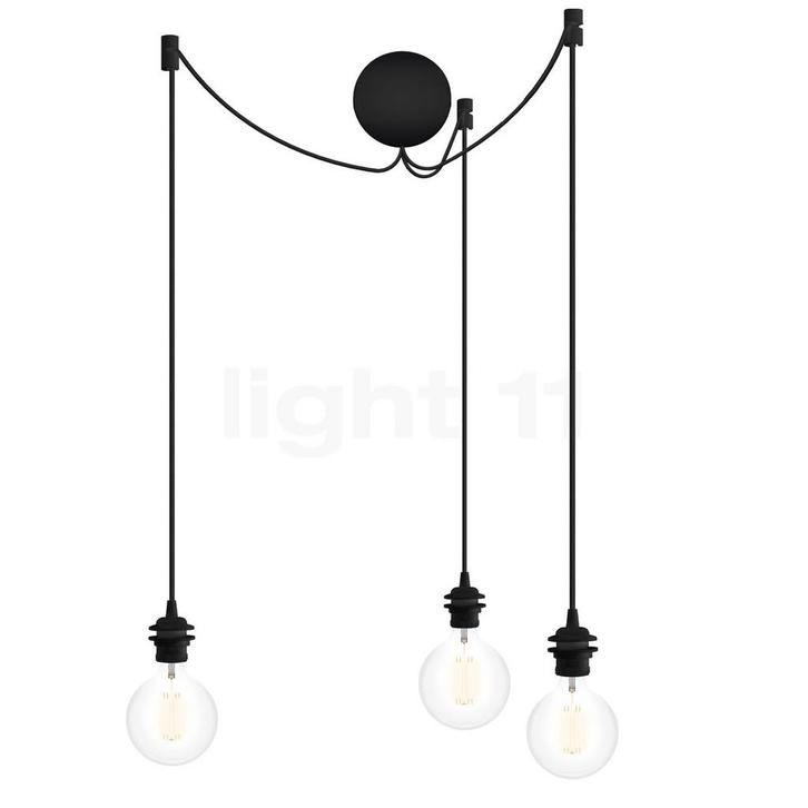 Umage Cannonball Hanglamp 3-lichts, zwart - met globe lichtb, Huis en Inrichting, Lampen | Hanglampen, Nieuw, Verzenden