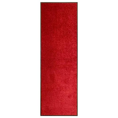 vidaXL Deurmat wasbaar 60x180 cm rood, Tuin en Terras, Deurmatten, Nieuw, Verzenden