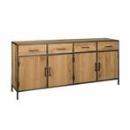 *WOONWINKEL* Tower Living Luna Dressoir Gerookt Eiken 200 Cm, Nieuw, Verzenden