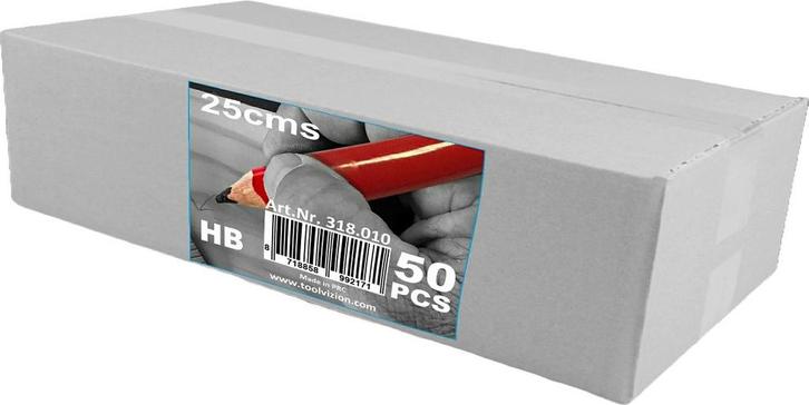 50 Timmermanspotloden HB 25x1cm ToolPack 318.010, Doe-het-zelf en Verbouw, Overige Doe-het-zelf en Verbouw, Nieuw, Verzenden